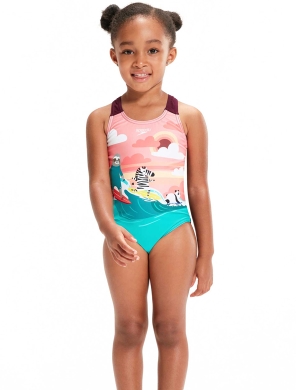 Speedo Learn to Swim Digital Placement Printed Swimsuit 